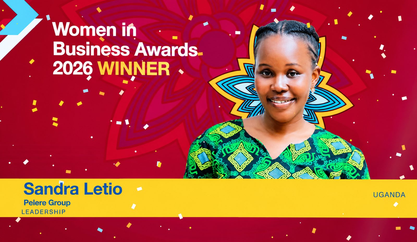 Sandra Letio, winner of the Leadership Award at the Empretec Women in Business Awards 2026